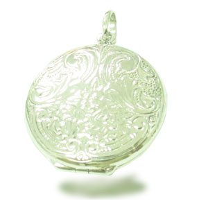 locket silver round