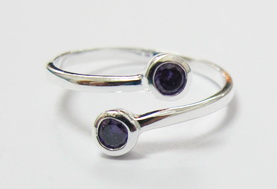 midi ring with stone
